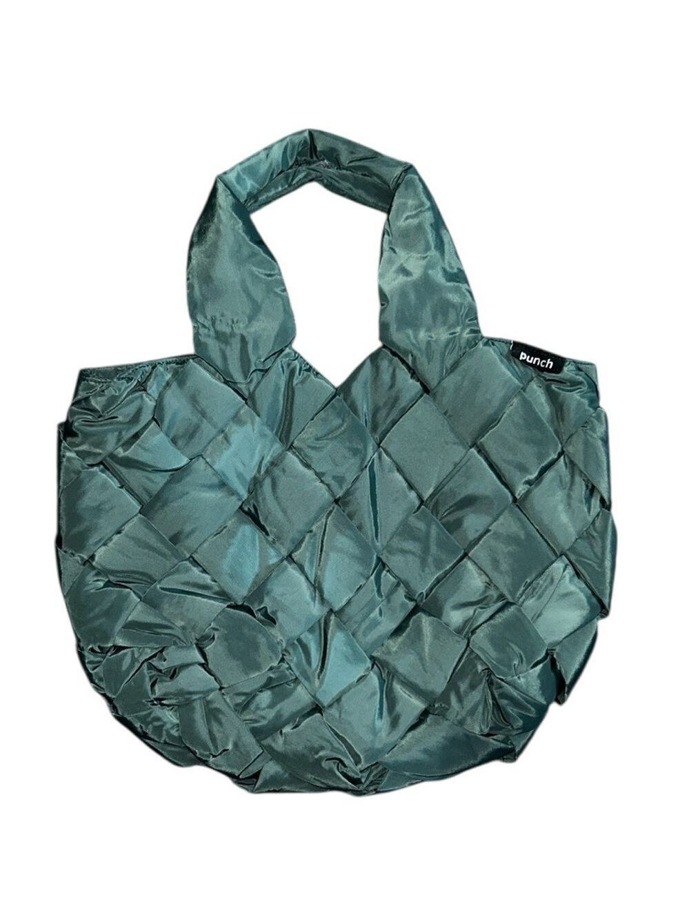 Punch Australia Green Padded Nylon Woven Shoulder Bag